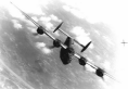 B-24 in  steep bank